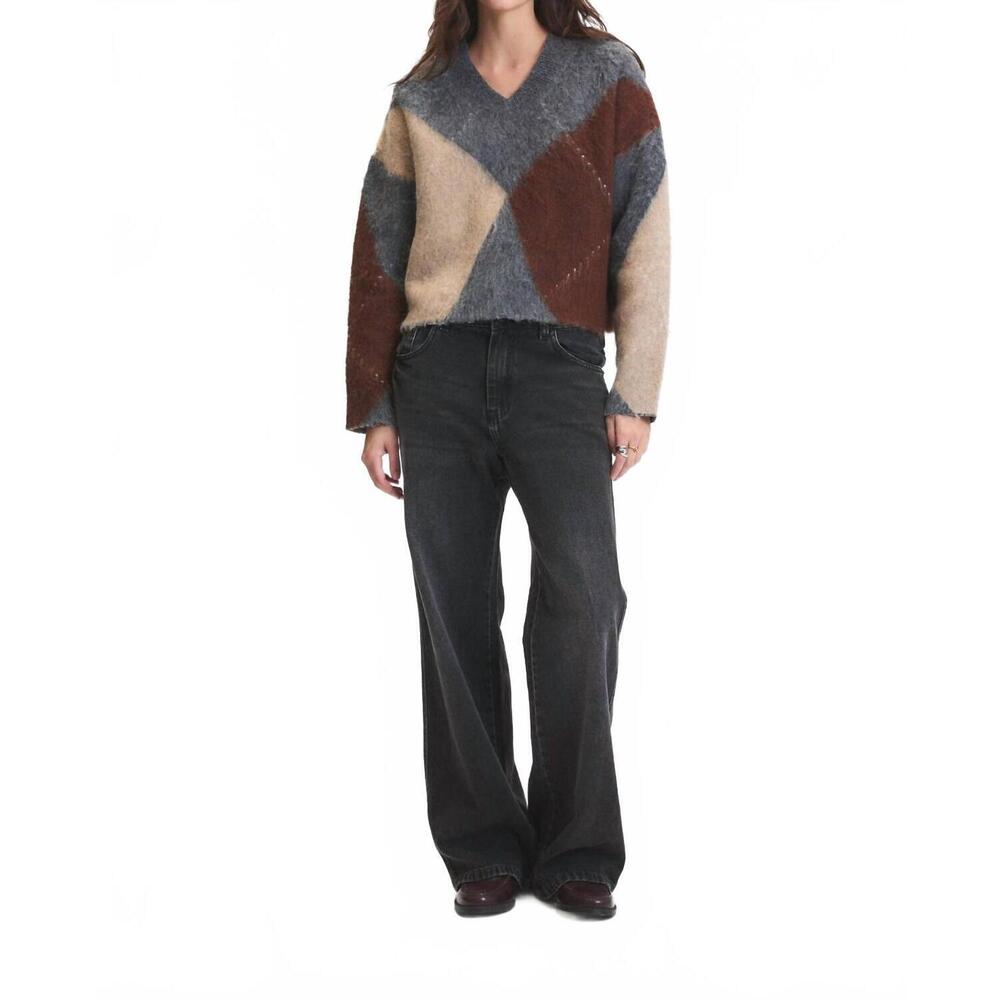 NEW DELUC micah sweater in grey melange